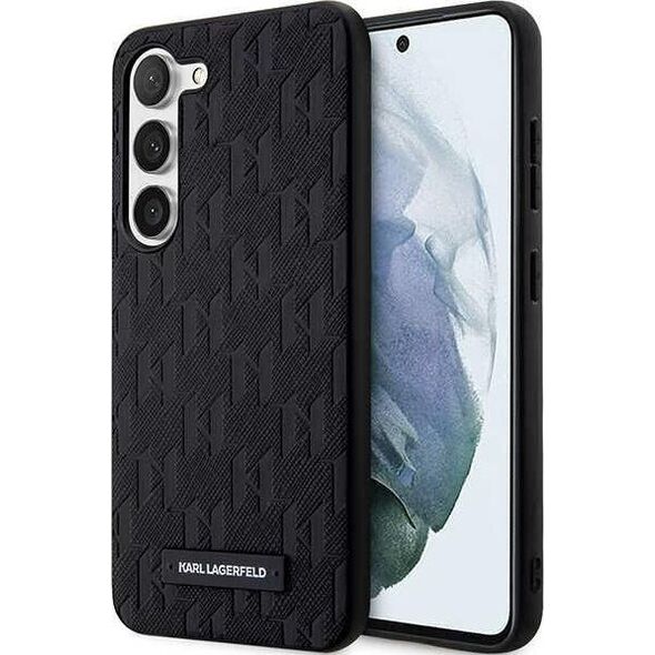 Karl Lagerfeld Karl Lagerfeld Saffiano Monogram Metal Logo - Etui Samsung Galaxy S24+ (czarny)