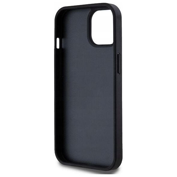 DKNY DKNY DKHCP15MPCPTSSK iPhone 15 Plus / 14 Plus 6.7" czarny/black hardcase Leather Checkered Mono Pattern & Printed Stripes