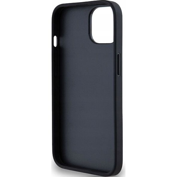DKNY DKNY DKHCP15MPRTHSLK iPhone 15 Plus / 14 Plus 6.7" czarny/black hardcase Leather Mono Stripe & Metal Logo