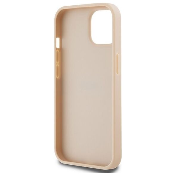 DKNY DKNY DKHCP15SPRTHSLP iPhone 15 / 14 / 13 6.1" różowy/pink hardcase Leather Mono Stripe & Metal Logo