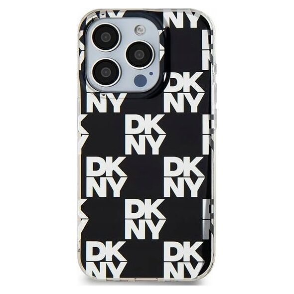 DKNY DKNY DKHCP15XHDLCEK iPhone 15 Pro Max 6.7" czarny/black hardcase IML Checkered Mono Pattern