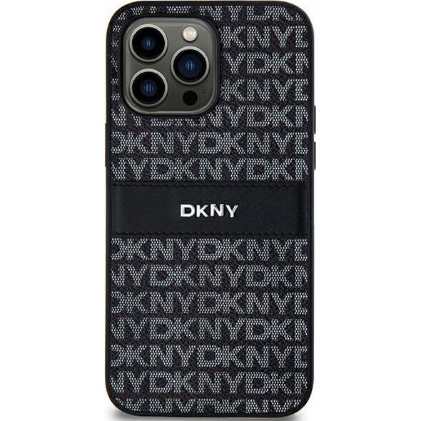 DKNY DKNY DKHCS24MPRTHSLK S24+ S926  czarny/black hardcase Leather Mono Stripe & Metal Logo