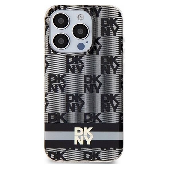 DKNY DKNY DKHMP13XHCPTSK iPhone 13 Pro Max 6.7" czarny/black hardcase IML Checkered Mono Pattern & Printed Stripes MagSafe