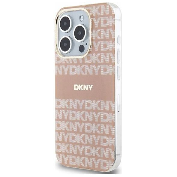 DKNY DKNY DKHMP14LHRHSEP iPhone 14 Pro 6.1" różowy/pink hardcase IML Mono & Stripe MagSafe