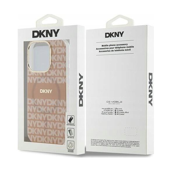 DKNY DKNY DKHMP14LHRHSEP iPhone 14 Pro 6.1" różowy/pink hardcase IML Mono & Stripe MagSafe