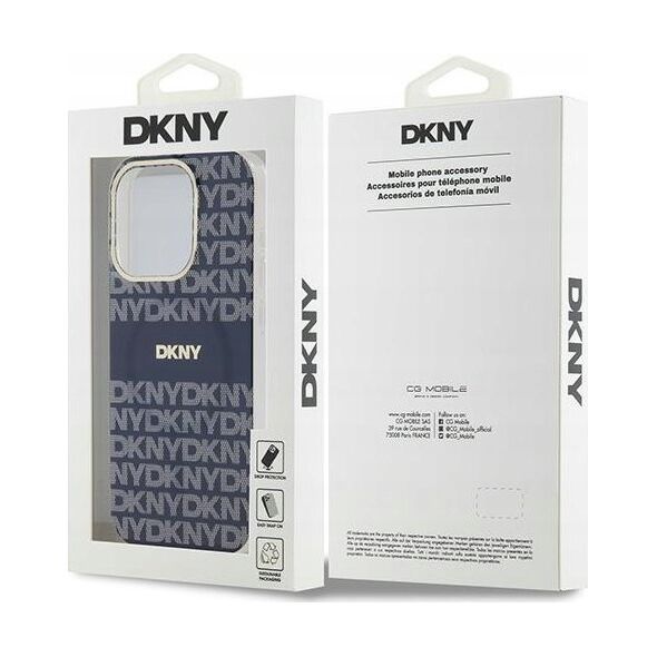 DKNY DKNY DKHMP15LHRHSEB iPhone 15 Pro 6.1" niebieski/blue hardcase IML Mono & Stripe MagSafe