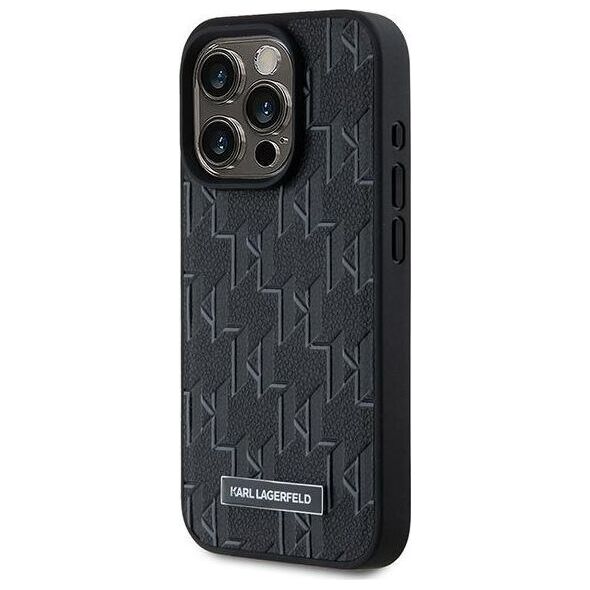 Karl Lagerfeld Karl Lagerfeld KLHMP15XPKHPORPK iPhone 15 Pro Max 6.7" hardcase czarny/black Leather Monogram Metal Logo