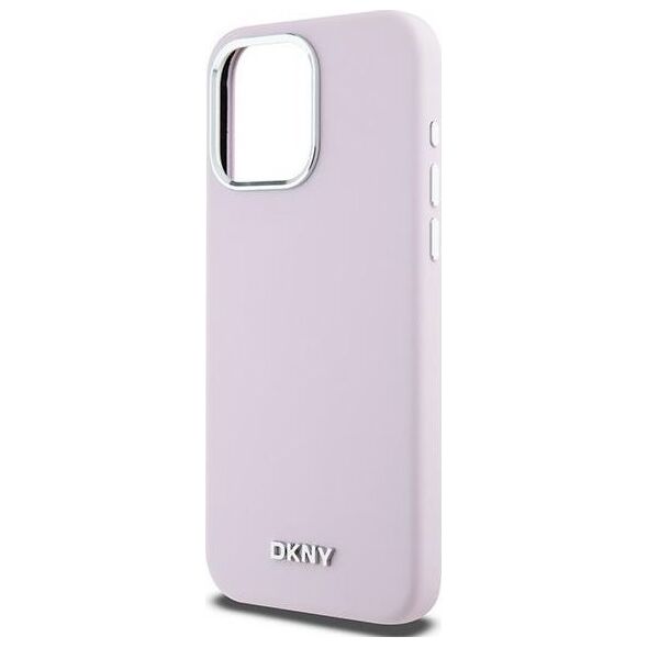 DKNY DKNY Liquid Silicone Small Metal Logo MagSafe - Etui iPhone 14 Pro Max (różowy)