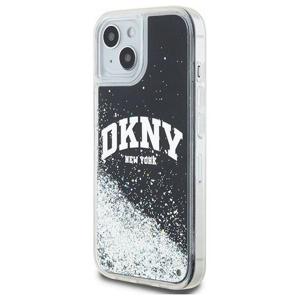 DKNY DKNY Liquid Glitter Big Logo - Etui iPhone 15 Plus / 14 Plus (czarny)