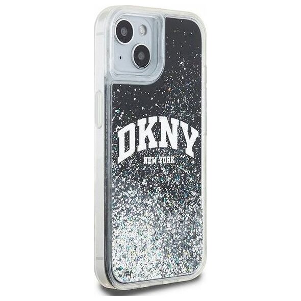 DKNY DKNY Liquid Glitter Big Logo - Etui iPhone 15 Plus / 14 Plus (czarny)