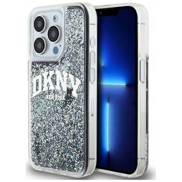 DKNY DKNY Liquid Glitter Big Logo - Etui iPhone 13 Pro (czarny)