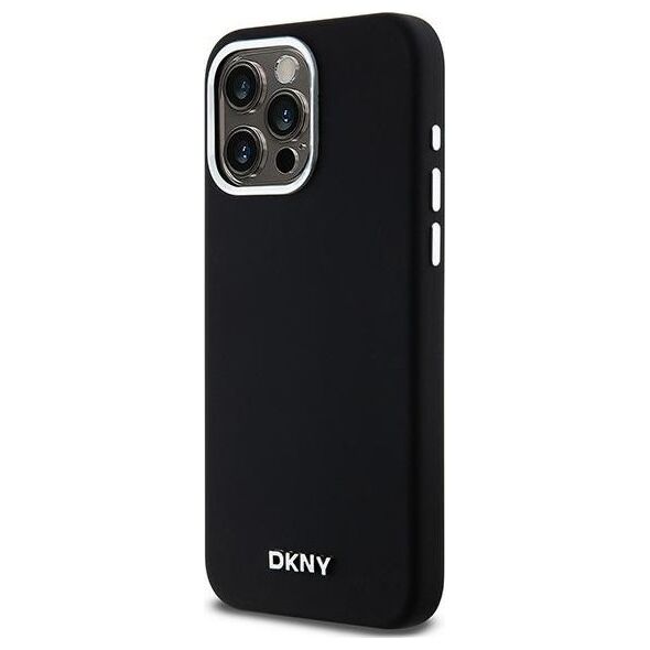 DKNY DKNY Liquid Silicone Small Metal Logo MagSafe - Etui iPhone 15 Pro Max (czarny)
