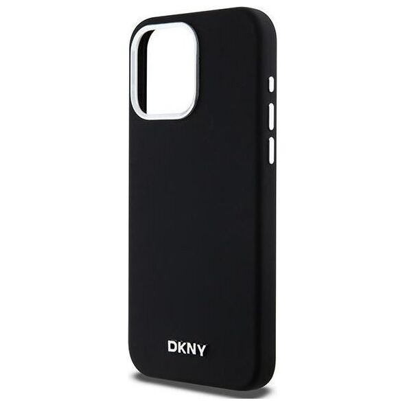 DKNY DKNY Liquid Silicone Small Metal Logo MagSafe - Etui iPhone 15 Pro Max (czarny)