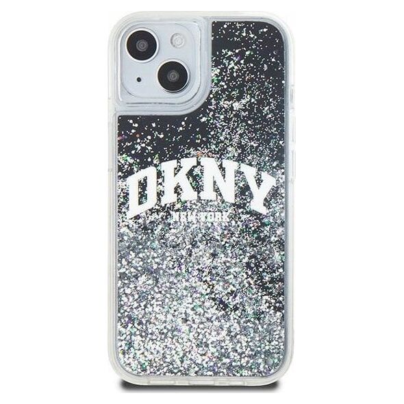 DKNY DKNY Liquid Glitter Big Logo - Etui iPhone 15 / 14 / 13 (czarny)