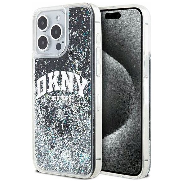 DKNY DKNY Liquid Glitter Big Logo - Etui iPhone 13 Pro Max (czarny)
