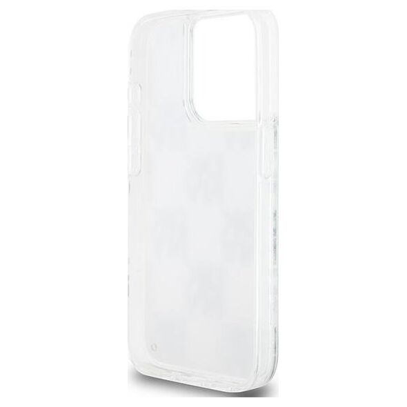 DKNY DKNY Liquid Glitter Multilogo - Etui iPhone 15 Pro (biały)