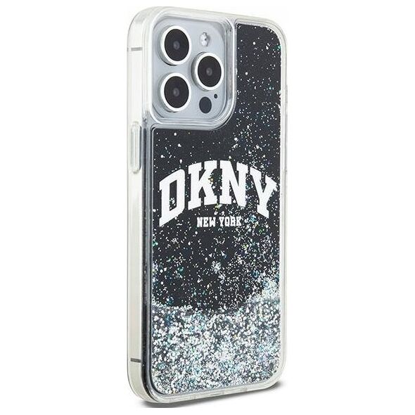 DKNY DKNY Liquid Glitter Big Logo - Etui iPhone 15 Pro Max (czarny)