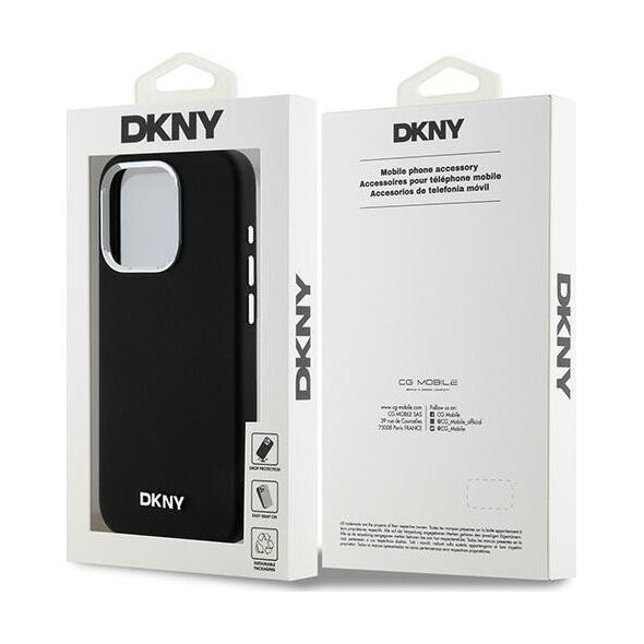 DKNY DKNY Liquid Silicone Small Metal Logo MagSafe - Etui iPhone 14 Pro (czarny)
