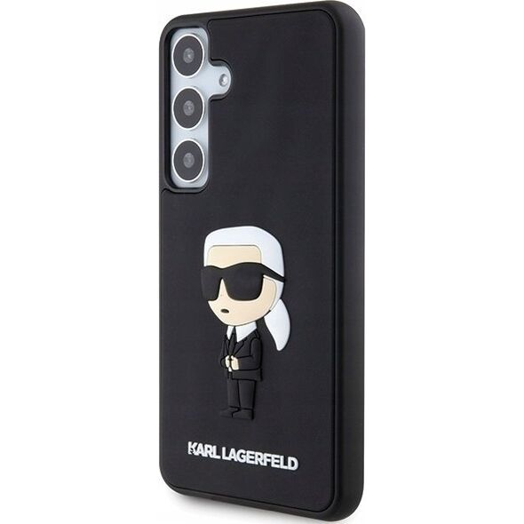 Karl Lagerfeld Oryginalne Etui KARL LAGERFELD Hardcase KLHCS24S3DRKINK do SAMSUNG S24 (3D RUBBER IKONIK NFT) czarny