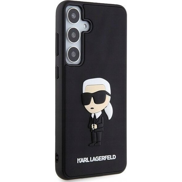 Karl Lagerfeld Oryginalne Etui KARL LAGERFELD Hardcase KLHCS24S3DRKINK do SAMSUNG S24 (3D RUBBER IKONIK NFT) czarny