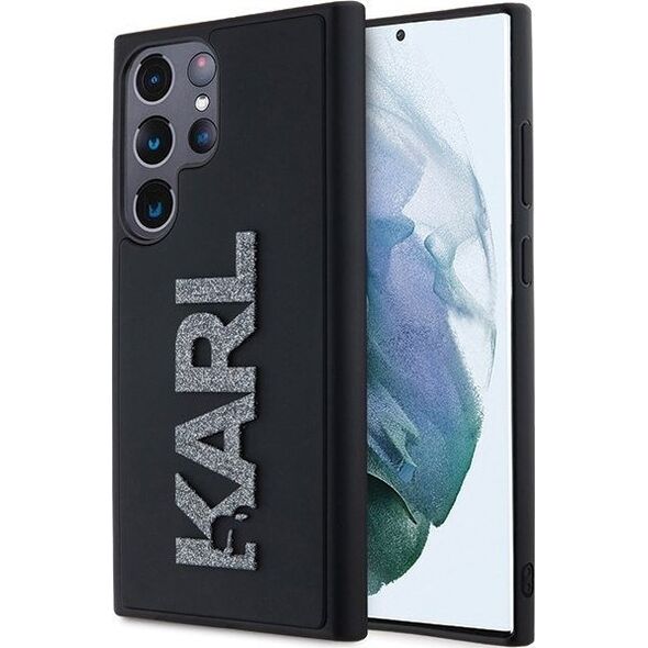 Karl Lagerfeld Karl Lagerfeld KLHCS24L3DMBKCK S24 Ultra S928 czarny/black hardcase 3D Rubber Glitter Logo