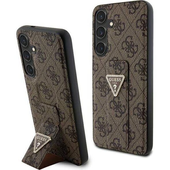 Guess Guess Grip Stand 4G Triangle Strass Logo - Etui Samsung Galaxy S24 (brązowy)