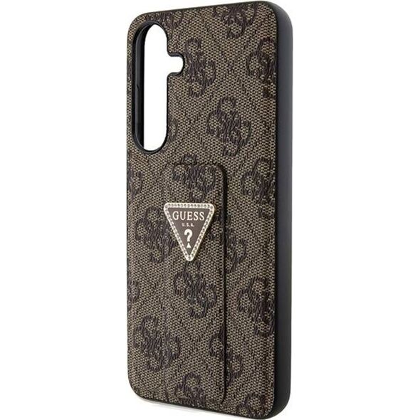 Guess Guess Grip Stand 4G Triangle Strass Logo - Etui Samsung Galaxy S24 (brązowy)