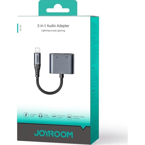 Joyroom Adapter DAC 2w1 Joyroom SY-L02 Lightning / 2xLightning czarny
