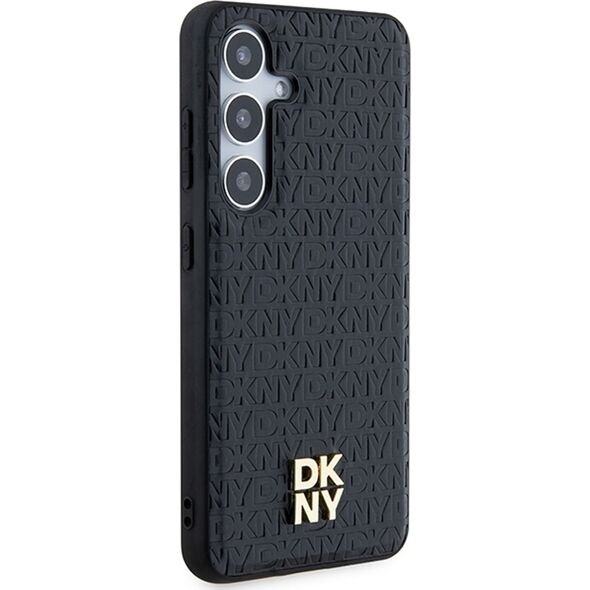 DKNY DKNY DKHMS24MPSHRPSK S24+ S926 czarny/black hardcase Leather Pattern Metal Logo MagSafe