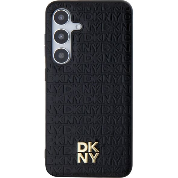 DKNY DKNY DKHMS24MPSHRPSK S24+ S926 czarny/black hardcase Leather Pattern Metal Logo MagSafe