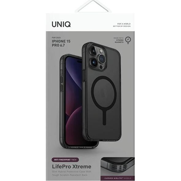 Uniq UNIQ etui LifePro Xtreme iPhone 15 Pro Max 6.7" Magclick Charging szary/frost smoke