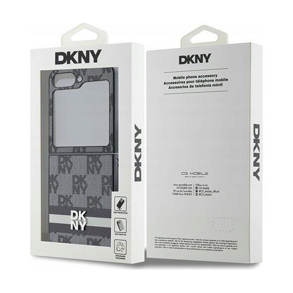 DKNY DKNY DKHCZF6PCPTSSK Z Flip6 F741 czarny/black Chequered Pattern Printed Stripes