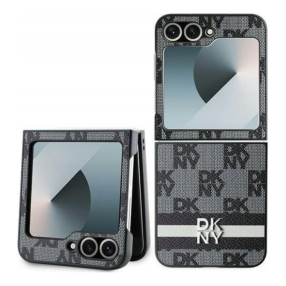 DKNY DKNY DKHCZF6PCPTSSK Z Flip6 F741 czarny/black Chequered Pattern Printed Stripes