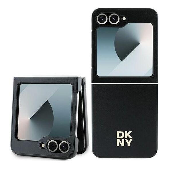 DKNY DKNY DKHCZF6PSMCSLK Z Flip6 F741 czarny/black lether Matal Stack Logo
