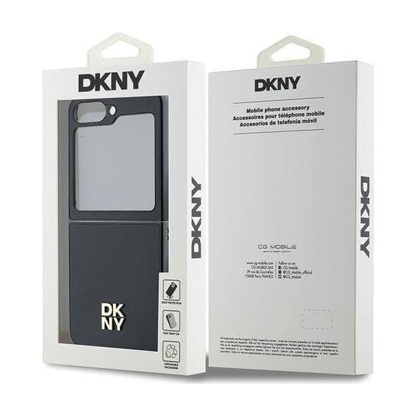 DKNY DKNY DKHCZF6PSMCSLK Z Flip6 F741 czarny/black lether Matal Stack Logo