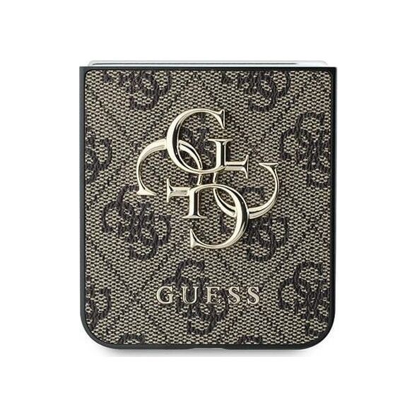 Guess Guess GUHCZF64GMGBR Z Flip6 F741 brązowy/brown Leather 4G Metal Logo
