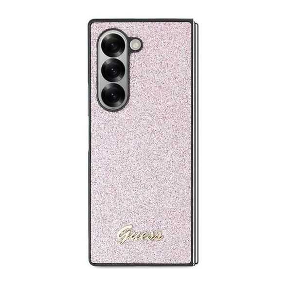 Guess Guess GUHCZFD6HGGSHP Z Fold6 F956 różowy/pink hardcase 4G Glitter Script
