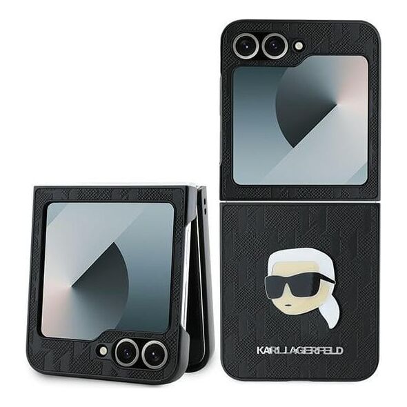 Karl Lagerfeld Karl Lagerfeld KLHCZF6PGKSKIHK Z Flip6 F741czarny/black Saffiano Monogram