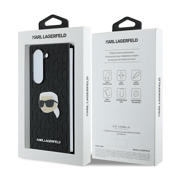 Karl Lagerfeld Karl Lagerfeld KLHCZFD6PGKSKIHK Z Fold6 F956 czarny/black Saffiano Monogram Head Pin