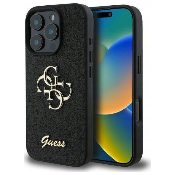 Guess Guess GUHCP16LHG4SGK iPhone 16 Pro 6.3" czarny/black hardcase Fixed Glitter Big 4G