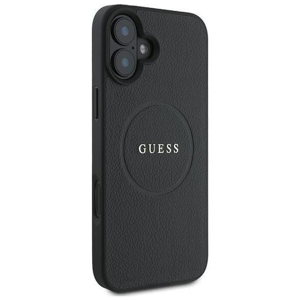 Guess Guess GUHMP16MPGHSMMK iPhone 16 Plus 6.7" czarny/black hardcase Grained Gold Ring MagSafe