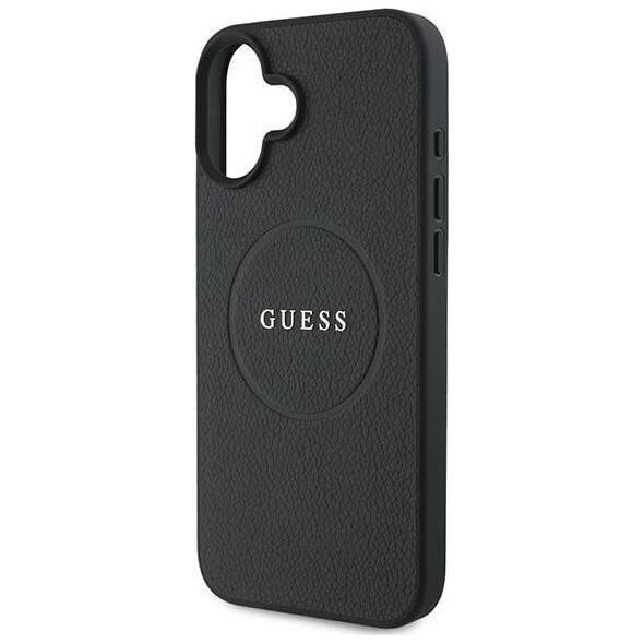 Guess Guess GUHMP16MPGHSMMK iPhone 16 Plus 6.7" czarny/black hardcase Grained Gold Ring MagSafe