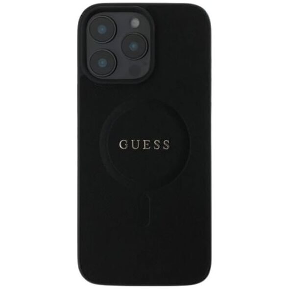 Guess Guess GUHMP16MPGHSMMK iPhone 16 Plus 6.7" czarny/black hardcase Grained Gold Ring MagSafe