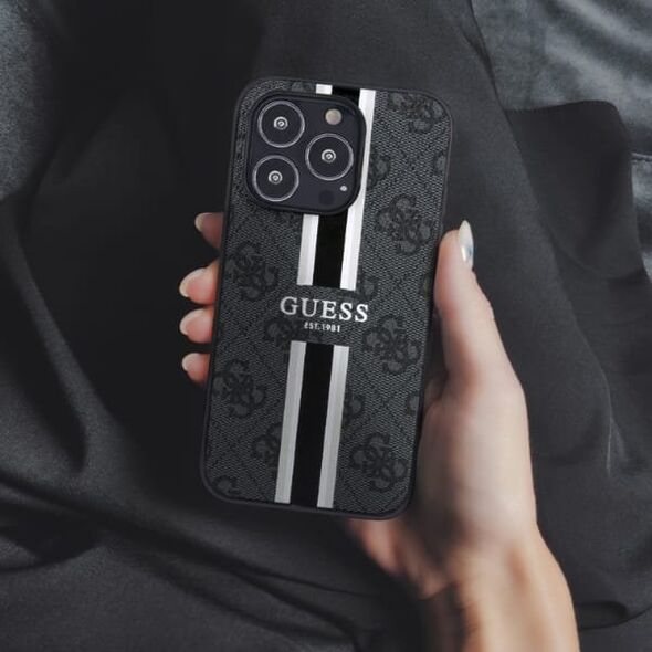 Guess Guess GUHMP16XP4RPSW iPhone 16 Pro Max 6.9" brązowy/brown hardcase 4G Printed Stripes MagSafe