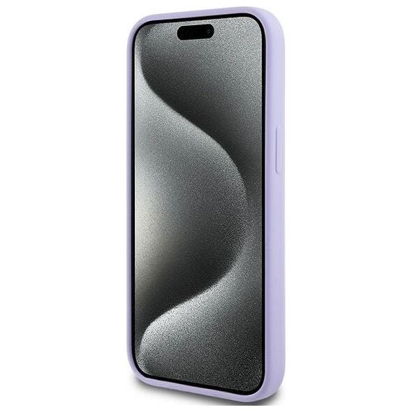 Karl Lagerfeld Karl Lagerfeld KLHMP15SSCMKCRHU iPhone 15 6.1" fioletowy/purple hardcase Silicone KC Heads Ring MagSafe