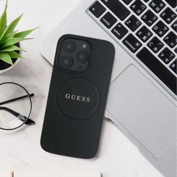 Guess Guess GUHMP16MPGHSMMP iPhone 16 Plus 6.7" różowy/pink hardcase Grained Ring MagSafe