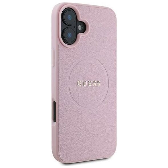 Guess Guess GUHMP16MPGHSMMP iPhone 16 Plus 6.7" różowy/pink hardcase Grained Ring MagSafe