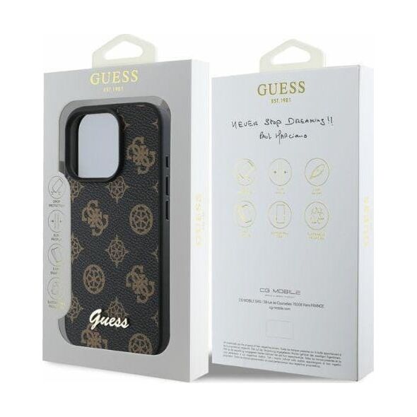 Guess Guess GUHMP16XPGPYSK iPhone 16 Pro Max 6.9" czarny/black hardcase Peony Script MagSafe