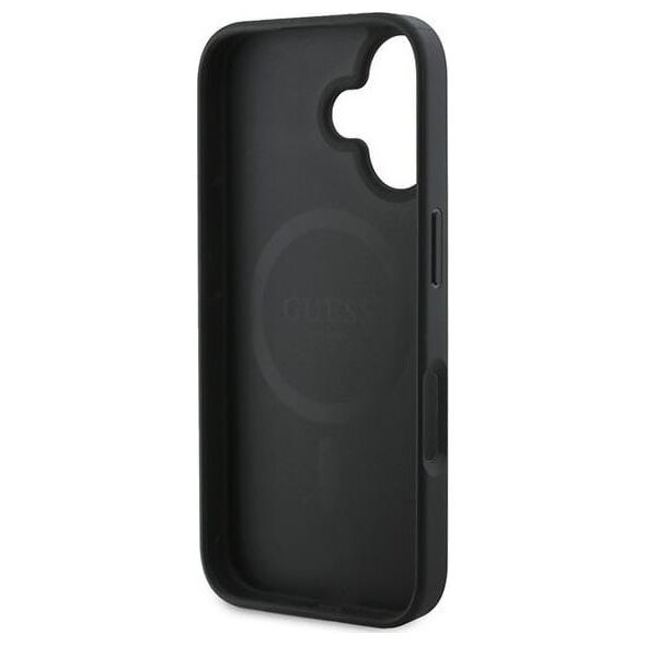 Guess Guess GUHMP16MPGPYSK iPhone 16 Plus 6.7" czarny/black hardcase PU Peony Script MagSafe