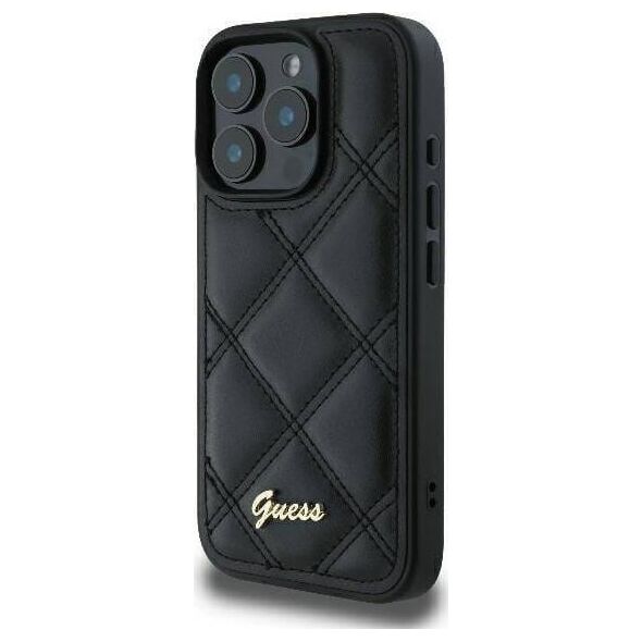 Guess Guess GUHCP16XPSQSQSK iPhone 16 Pro Max 6.9" czarny/black hardcase Quilted Metal Logo